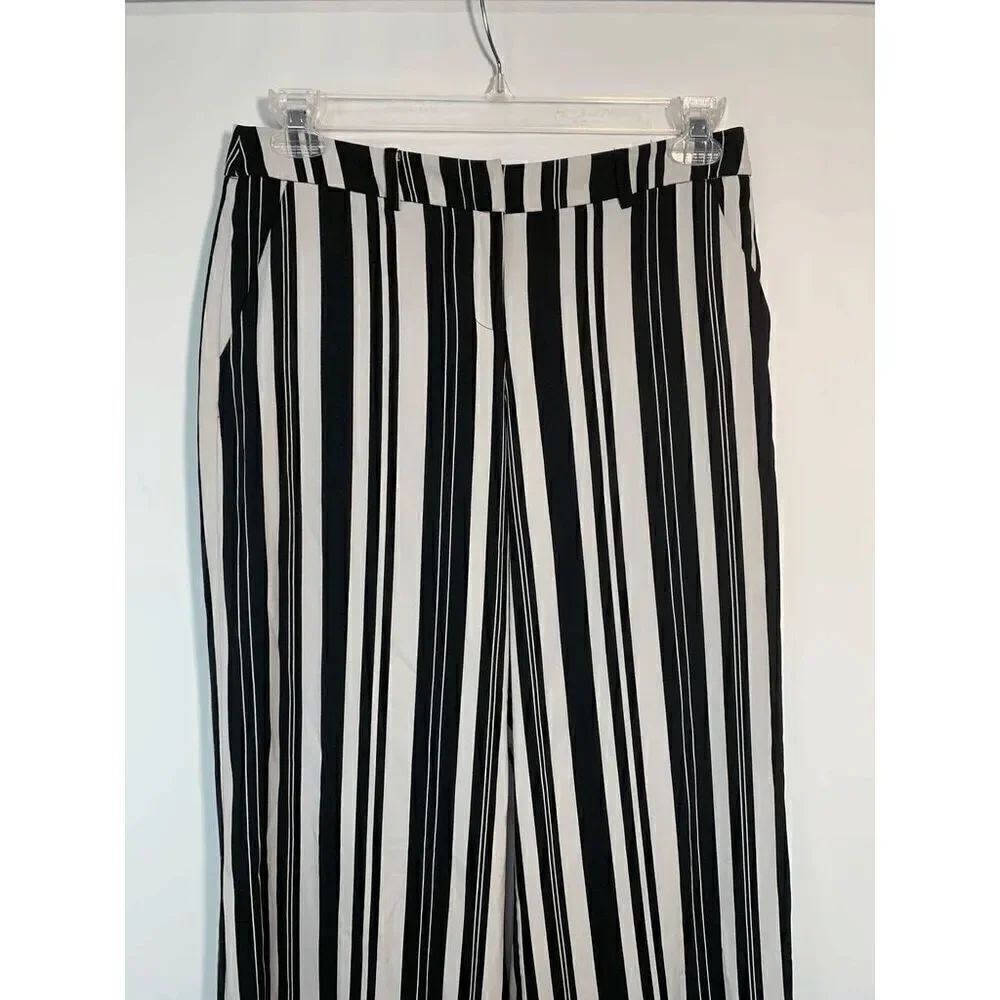 New York & Co Stretch Striped Wide Leg Trouser Pant